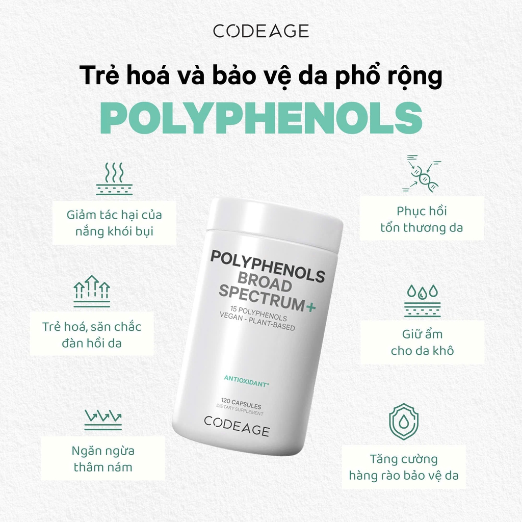 CODEAGE Polyphenols Broad Spectrum 120V