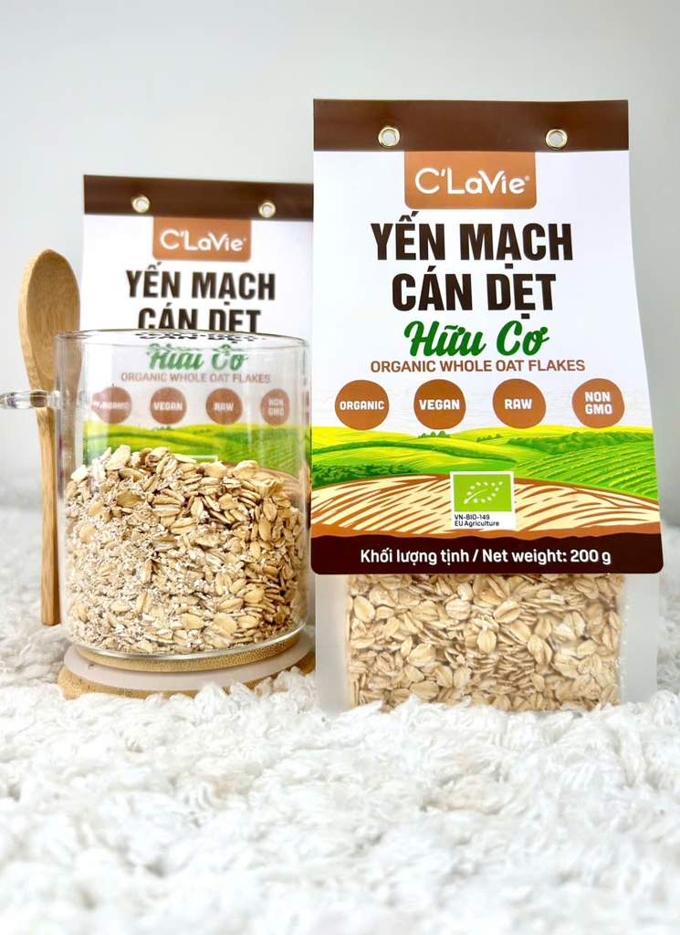 Yến mạch cán dẹt hữu cơ C'LaVie 200g