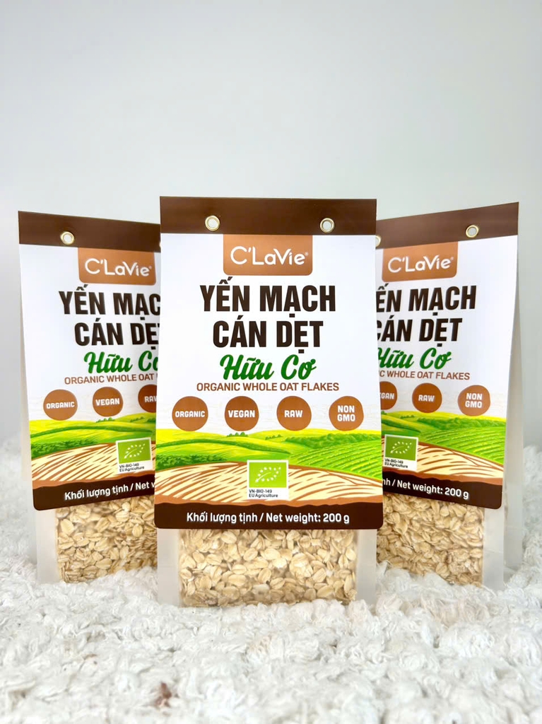 Yến mạch cán dẹt hữu cơ C'LaVie 200g
