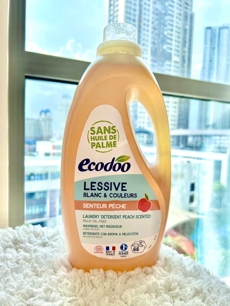 Ecodoo Nước giặt đậm đặc sinh học hương Đào hiệu 2L