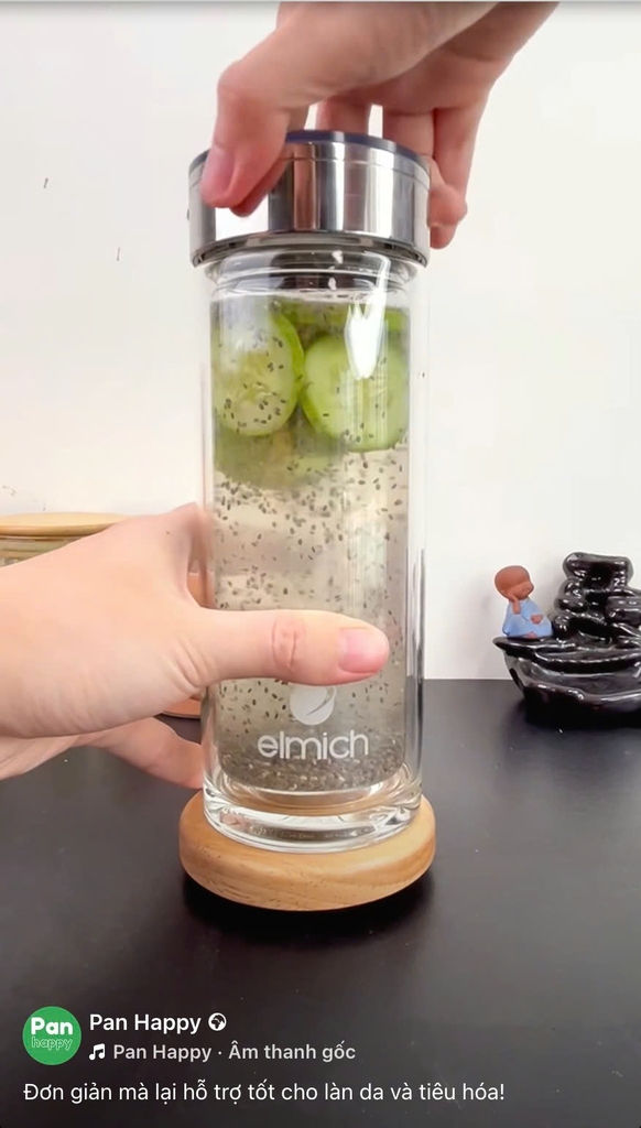 ELMICH Bình nước thủy tinh cao cấp châu Âu 520ml