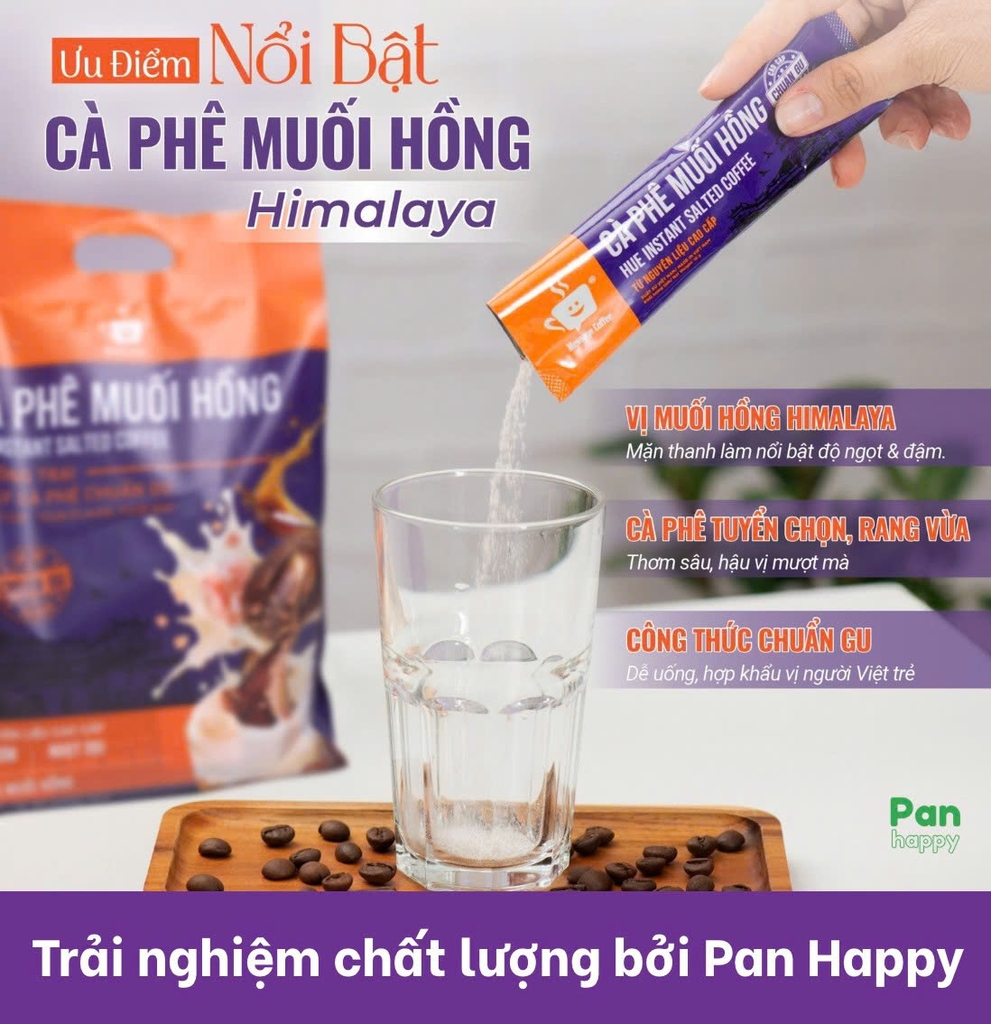 Cafe Hoà Tan Muối Hồng Himalaya 50 Gói
