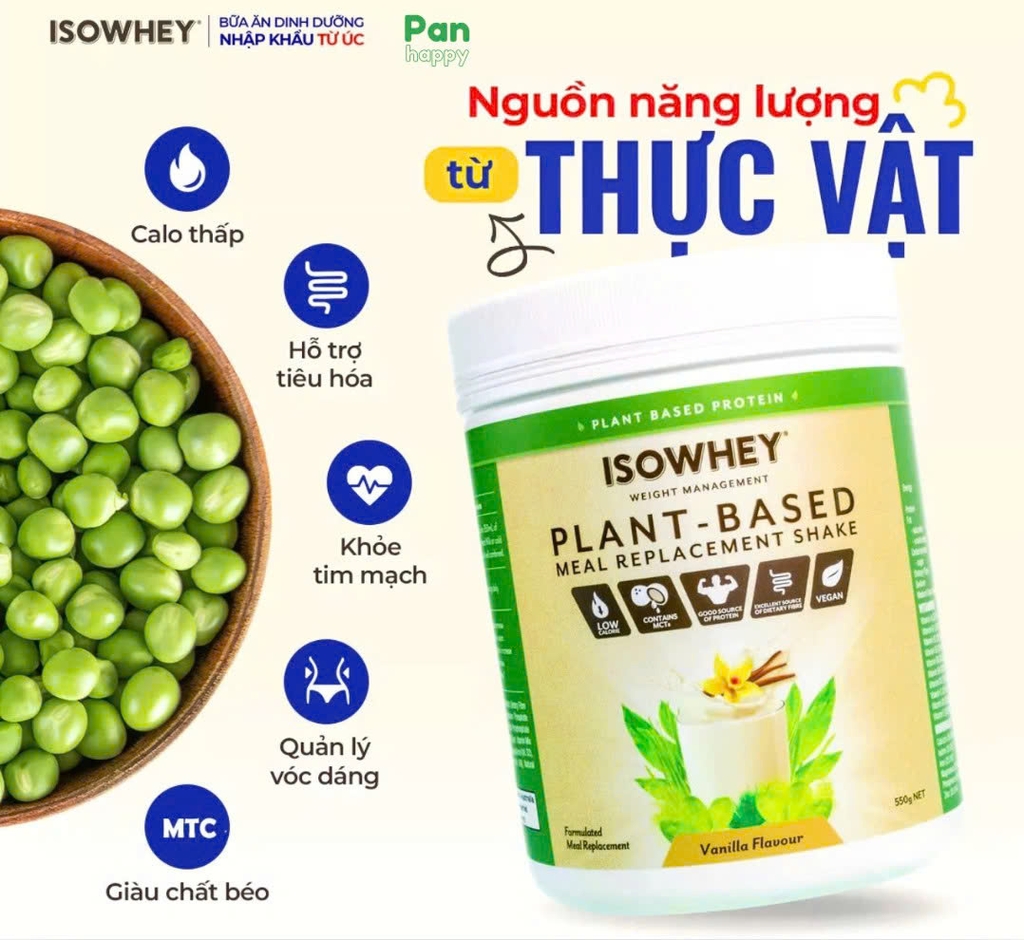 Thay Bữa Ăn Plant-Based Meal Replacement Shake Vanilla 550g