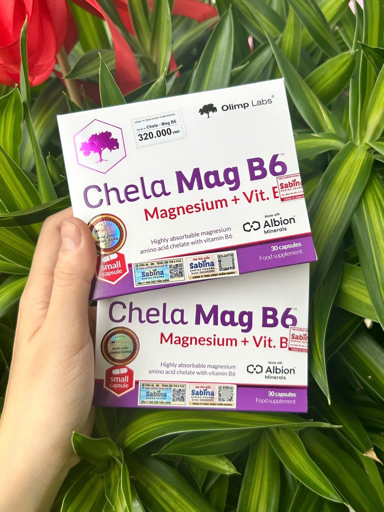 Olimp Labs Chela Mag B6 bổ sung magie, vitamin B6 30V