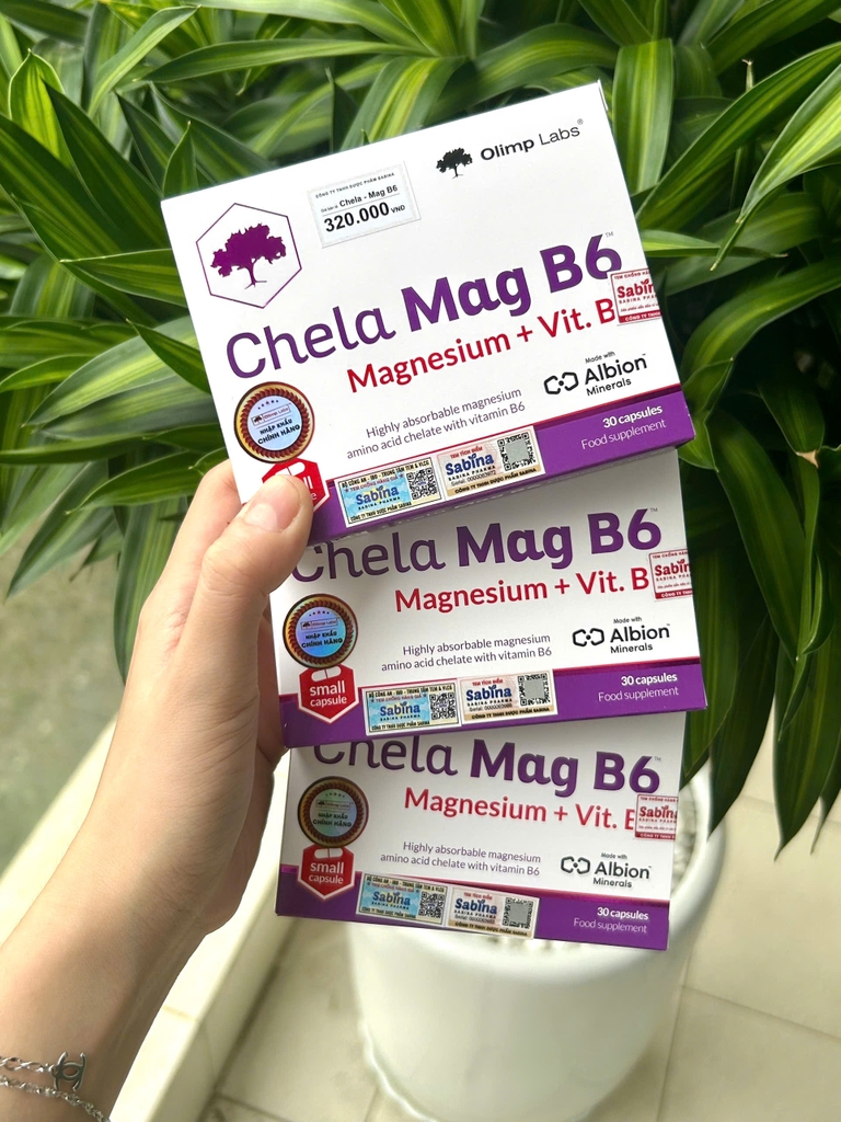 Olimp Labs Chela Mag B6 bổ sung magie, vitamin B6 30V