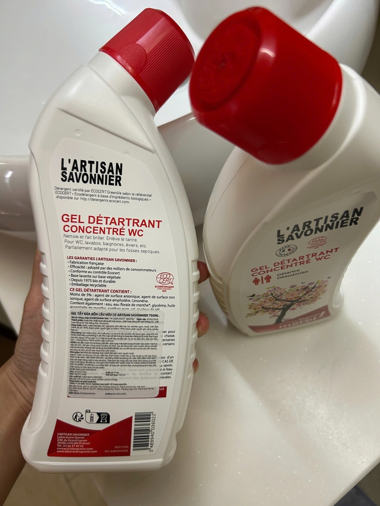 Artisan Savonnier Gel tẩy rửa Toilet hữu cơ 750ml