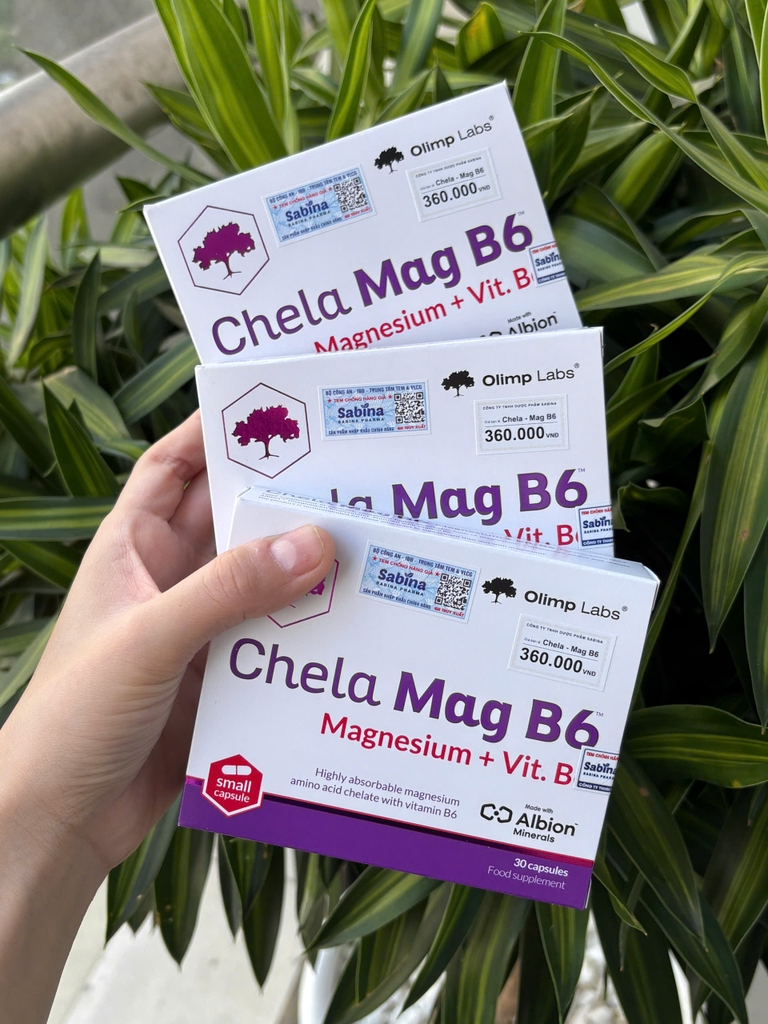 Olimp Labs Chela Mag B6 bổ sung magie, vitamin B6 30V