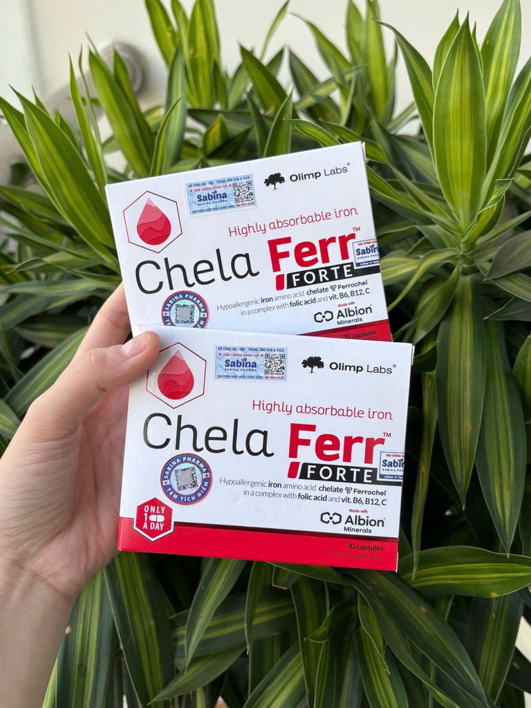 Olimp Labs Chela-Ferr Forte bổ sung sắt, hỗ trợ cải thiện thiếu máu 30V