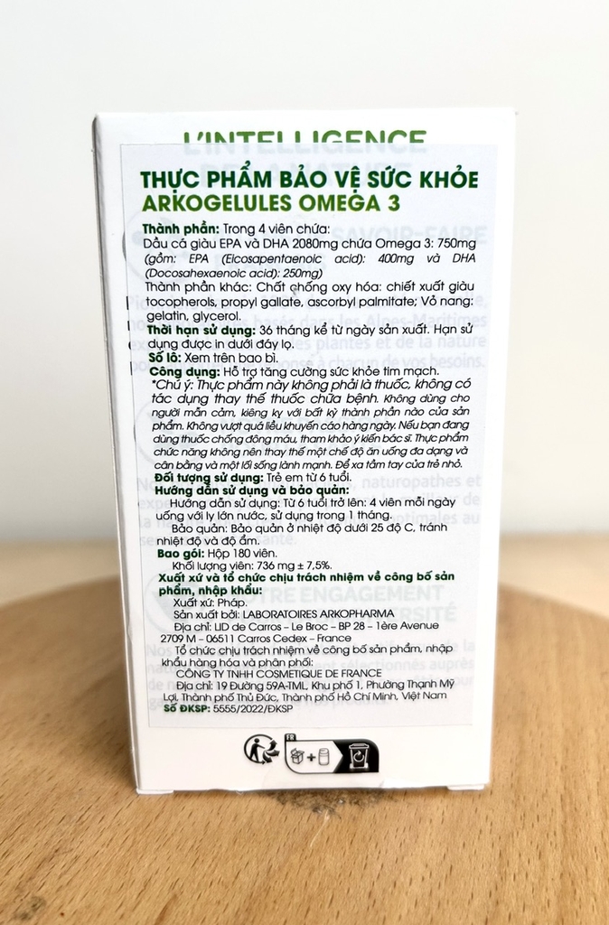 Arkopharma Omega-3 180V