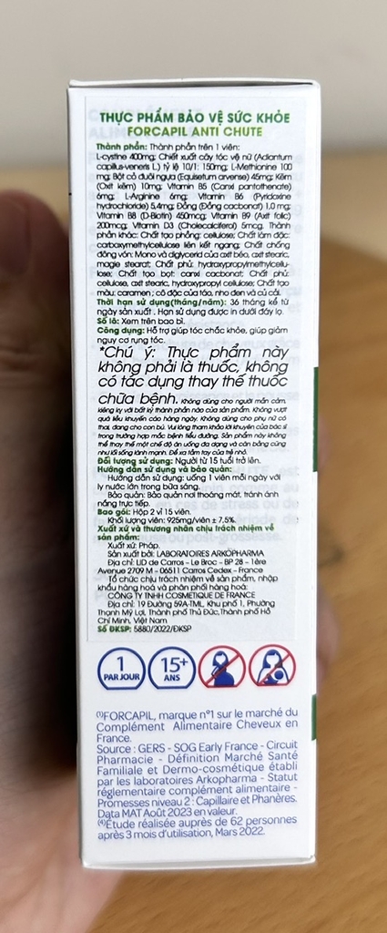 Arkopharma Mọc tóc Forcapil Anti-chute 30V