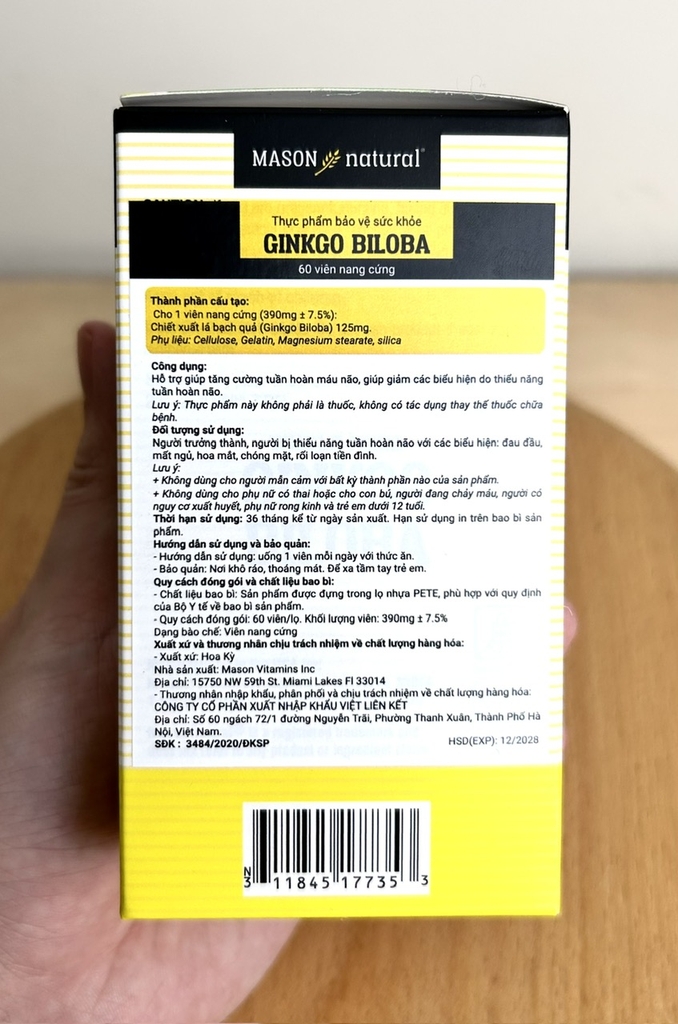 Mason Ginkgo Biloba 60V