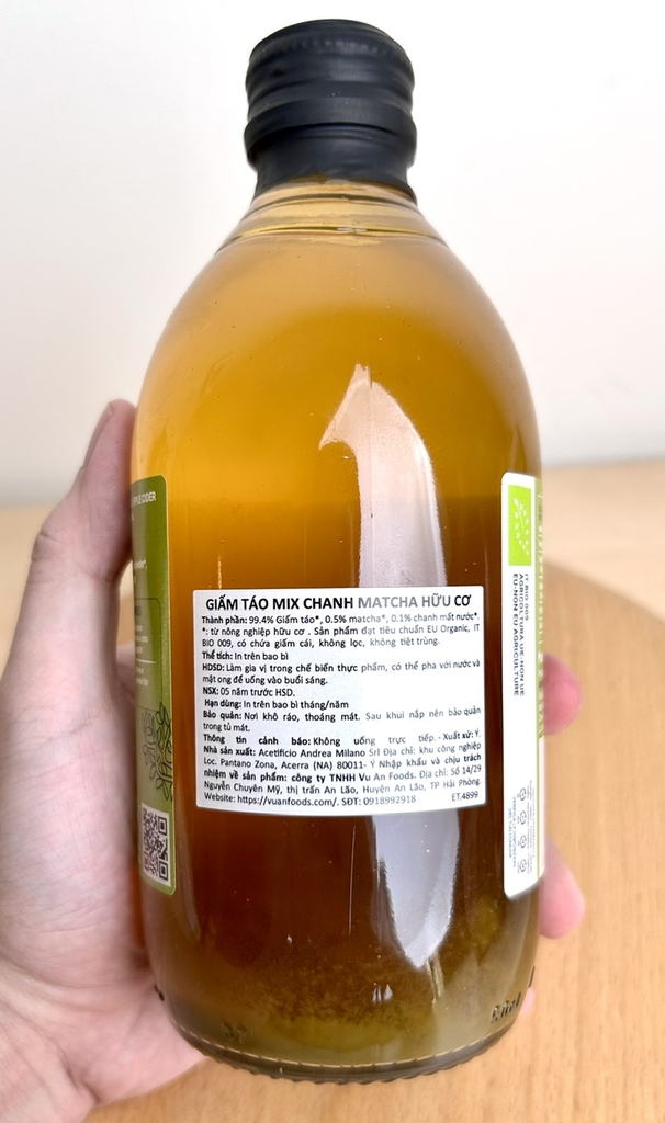 ACETO MIO Giấm táo chanh matcha 500ml