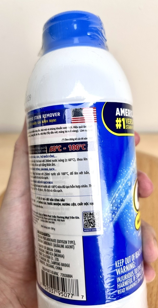 [Mua 1 tặng 1] OXICLEAN Giặt Tẩy Đa Năng số 1 Mỹ - 500g