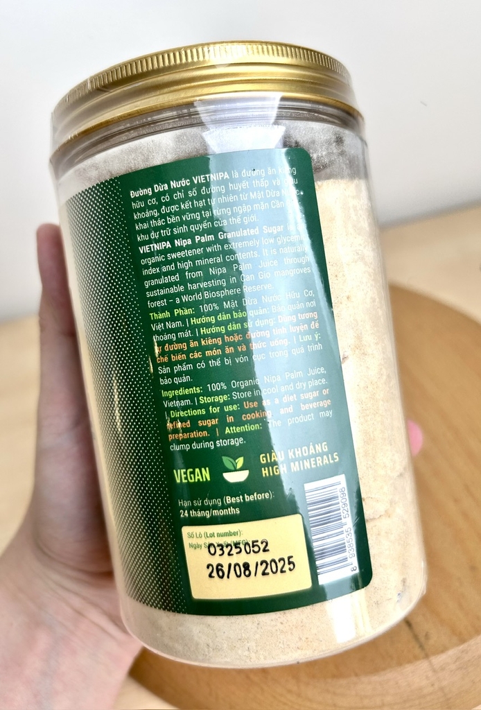 VIETNIPA đường dừa nước hữu cơ