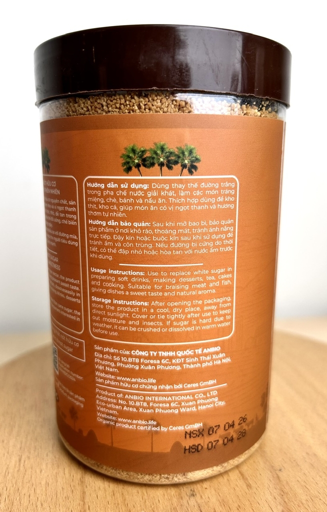 Anbio Đường thốt nốt hữu cơ 500g