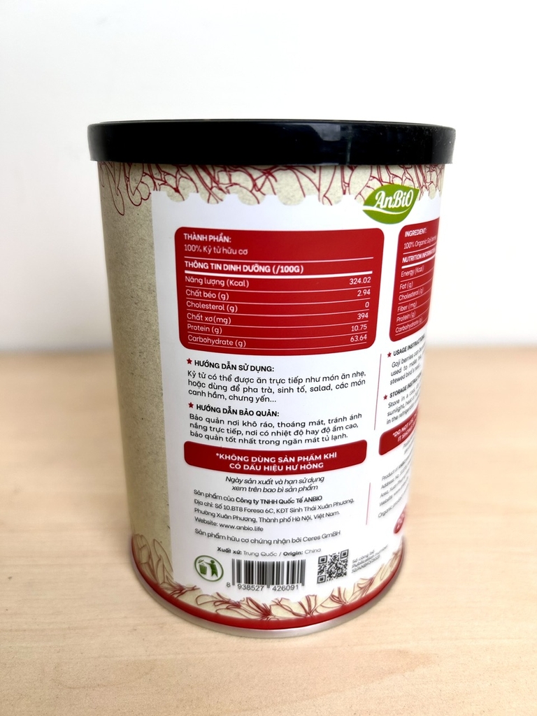 Anbio Kỷ tử hữu cơ Size Vip 200g