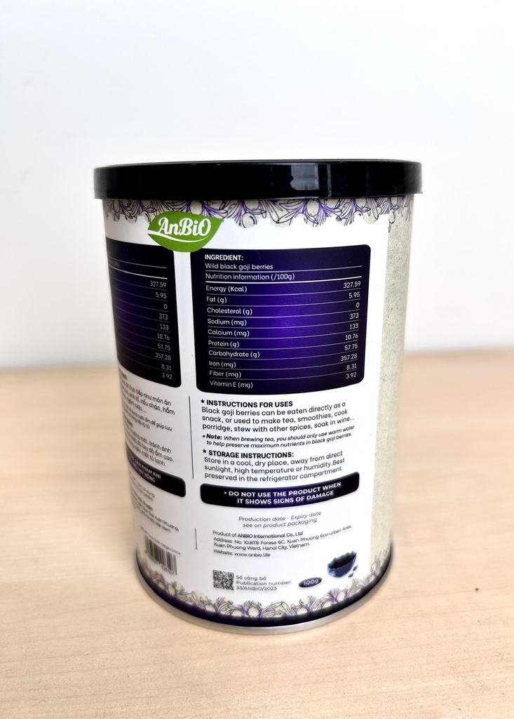 Hắc kỷ tử chuyển đổi hữu cơ 100g