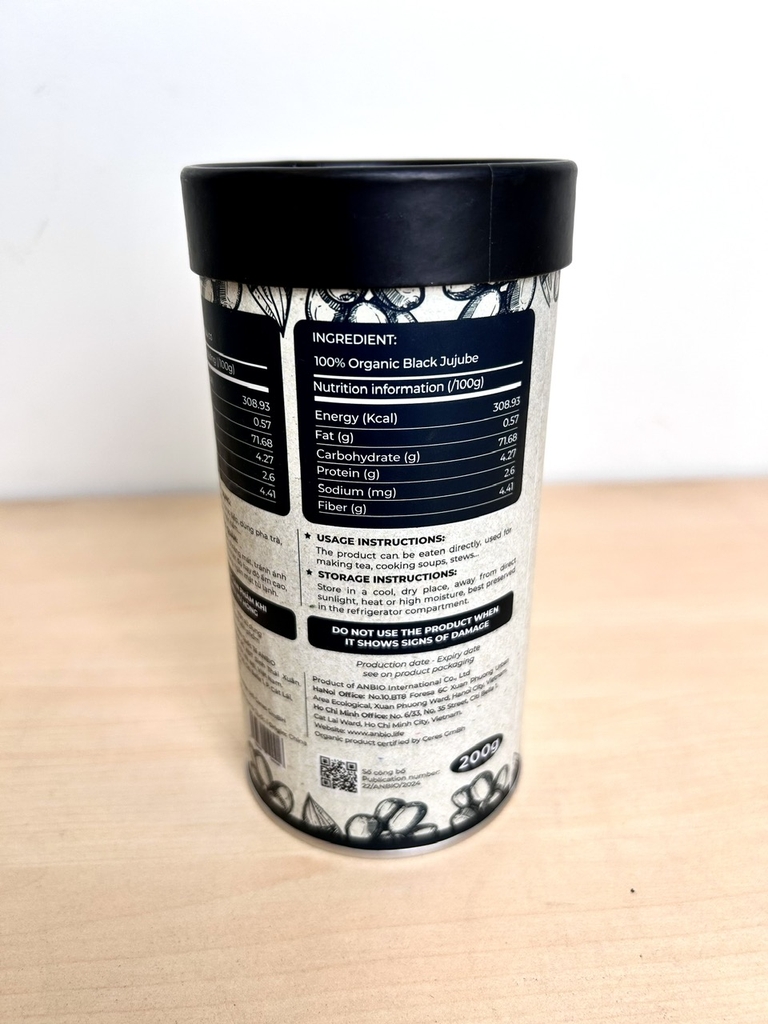 Hộp Táo đen hữu cơ 200g