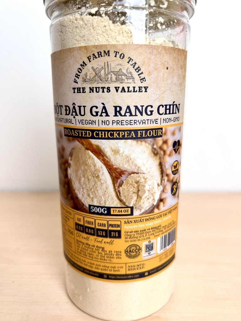 [MUA 3 TẶNG THỰC ĐƠN IN] Bột Đậu Gà Rang Giàu Đạm 500g