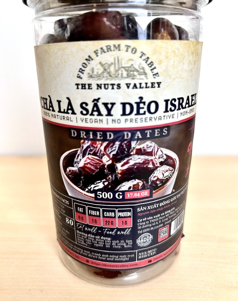 Chà Là Khô Cành Rụng Isarel 500g
