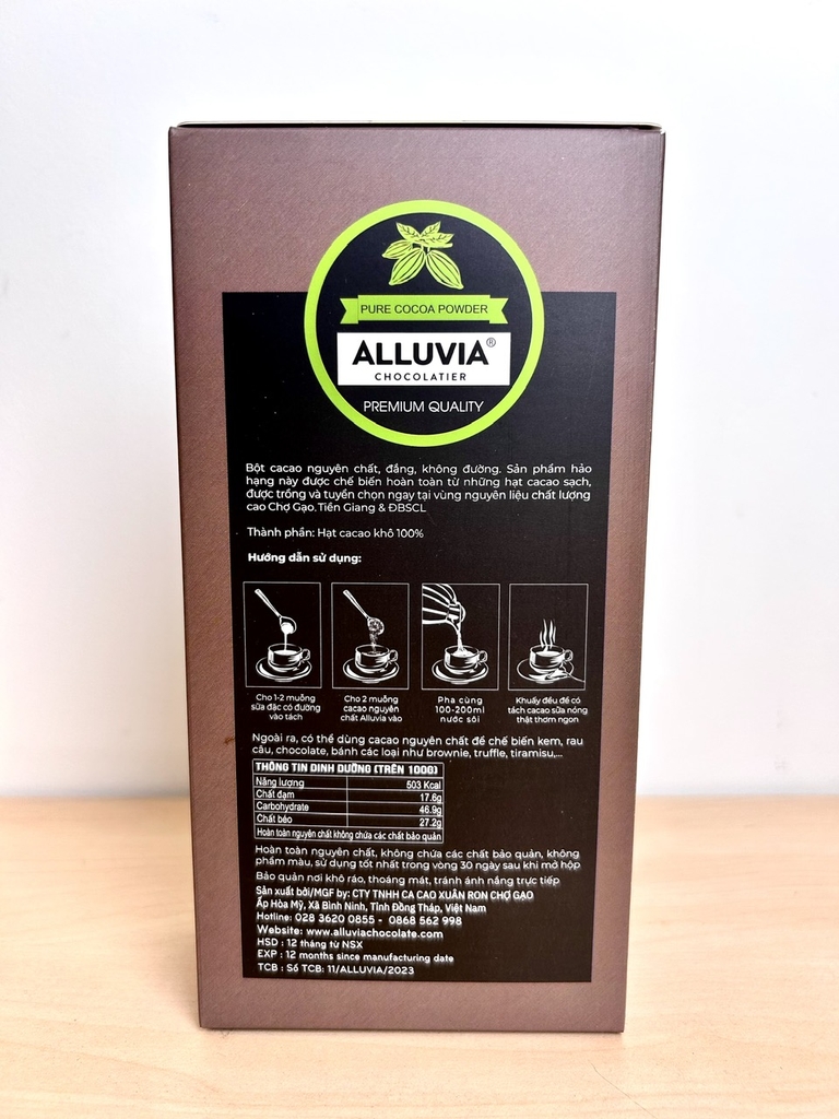 ALLUVIA Bột Ca Cao Nguyên Chất 150g