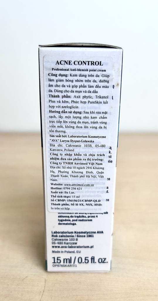 Kem chống mụn đặc trị, giảm mụn, giảm thâm 15ml AVA LABORATORIUM