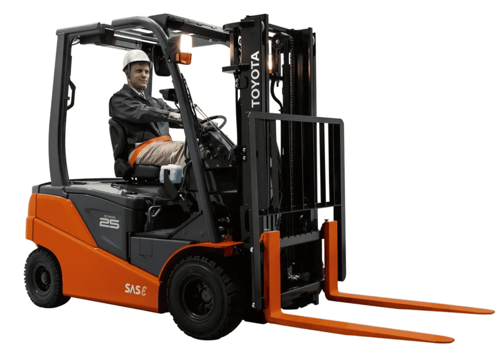 hình dáng tổng quan xe nâng điện Toyota