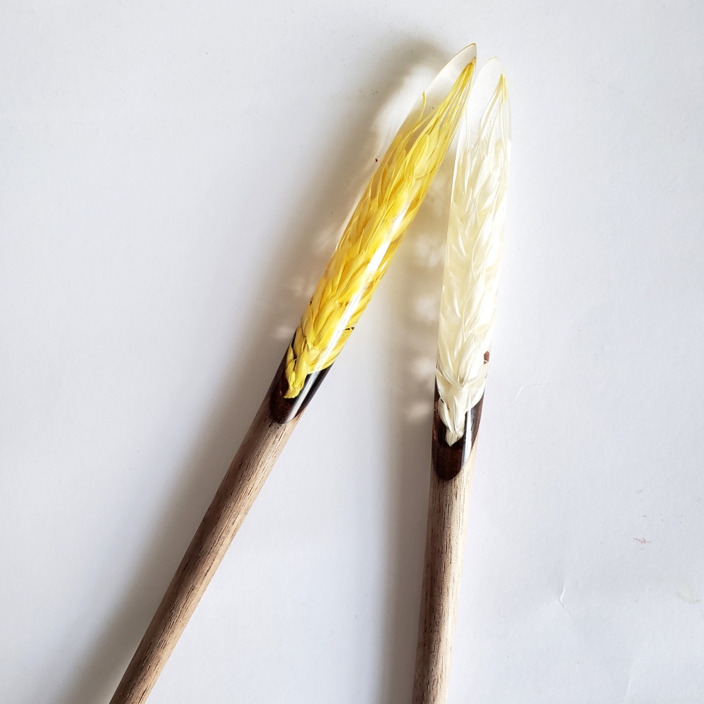 TRÂM CÀI TÓC GỖ-RESIN & LÚA MẠCH NHIỀU MÀU