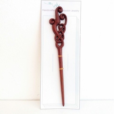 TRÂM CÀI TÓC GỖ CARVED 01