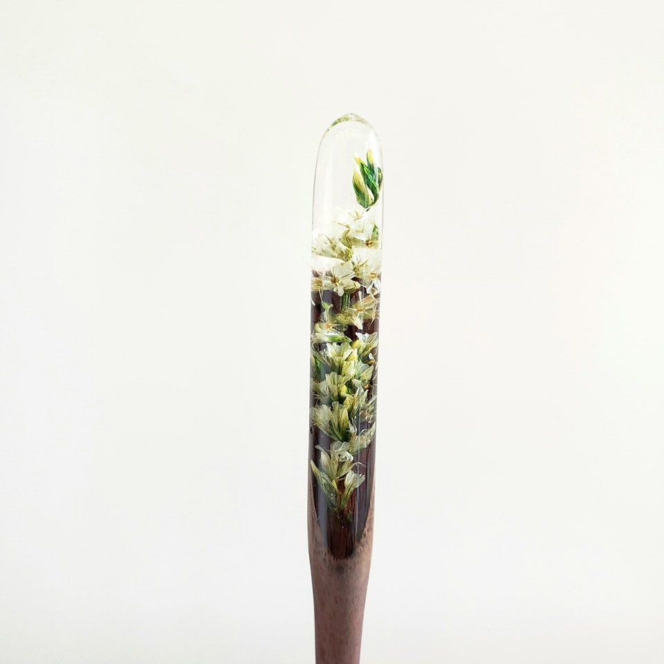 TRÂM CÀI TÓC GỖ-RESIN HOA SAO TRẮNG