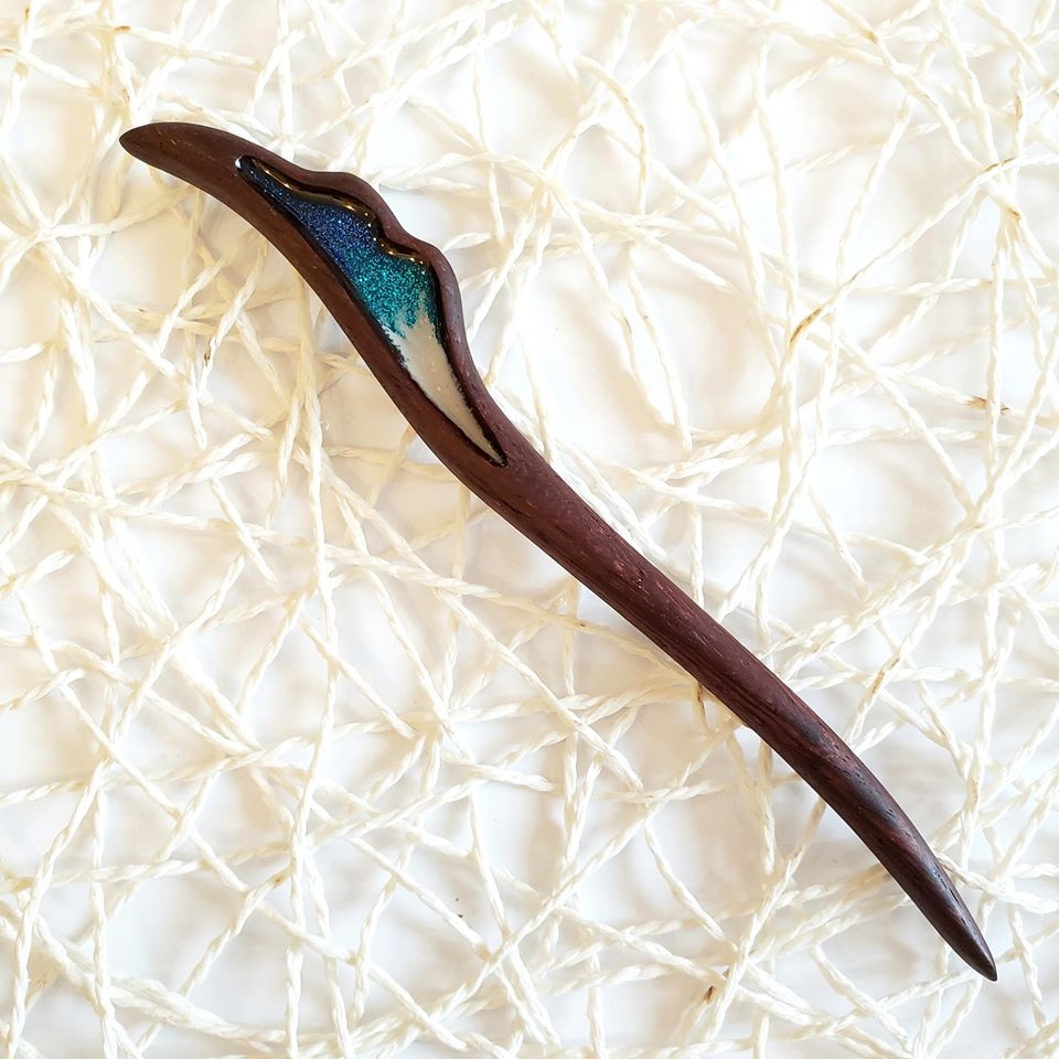 TRÂM CÀI TÓC GỖ-RESIN & KIM TUYẾN - 51