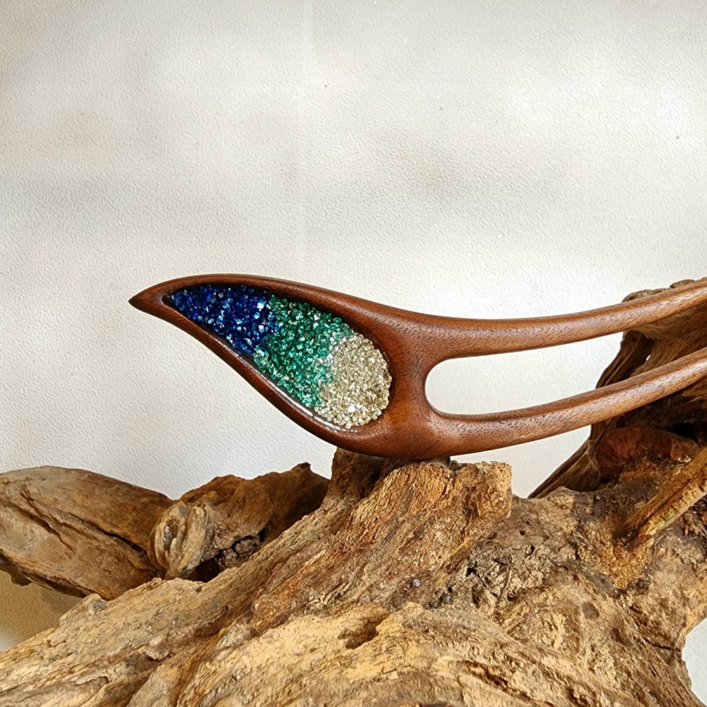 Trâm cài tóc gỗ- resin- ĐÁ NHUYỄN