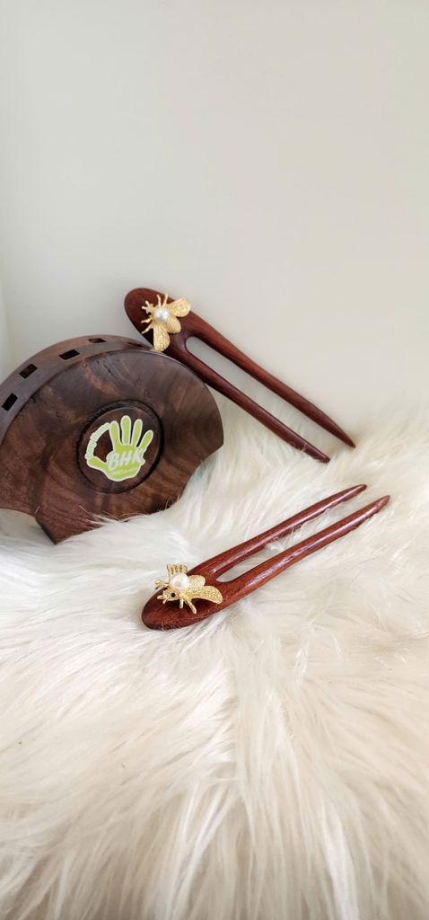 Trâm gỗ cài tóc ONG VÀNG