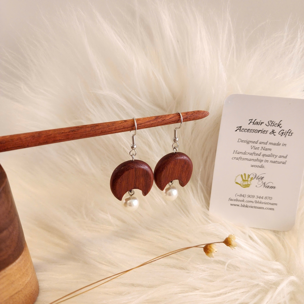 HOA TAI GỖ ĐÍNH HẠT ĐÁ 18