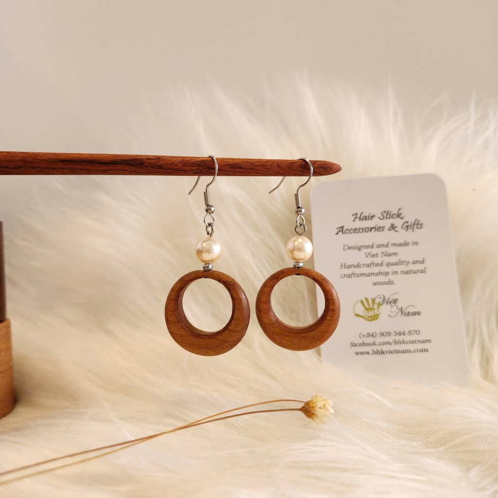 HOA TAI GỖ ĐÍNH HẠT ĐÁ 16