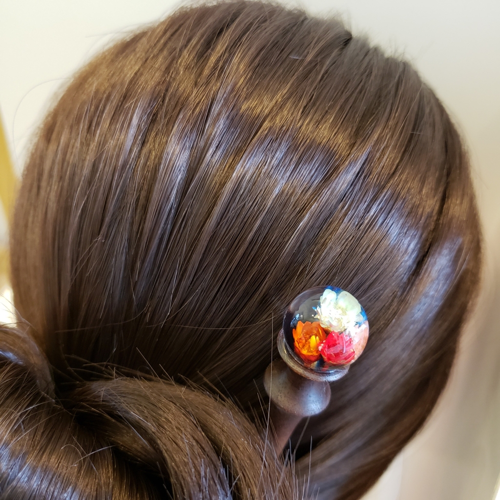 TRÂM CÀI TÓC GỖ-RESIN-CẦU HOA NHIỀU CÁNH MIX