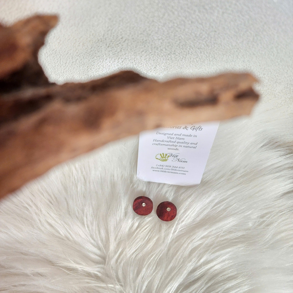 HOA TAI GỖ ĐÍNH HẠT ĐÁ 11