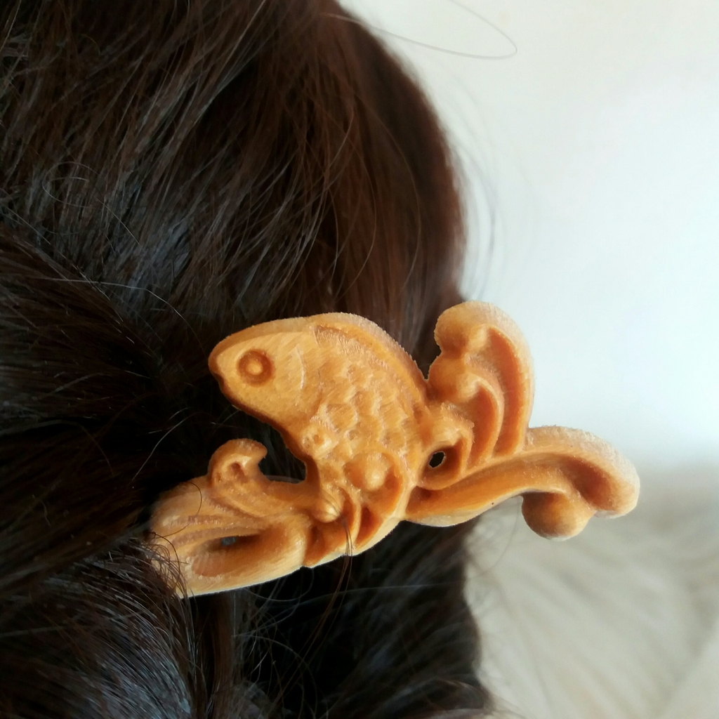Trâm "CÁ LƯỢN SÓNG 3D"