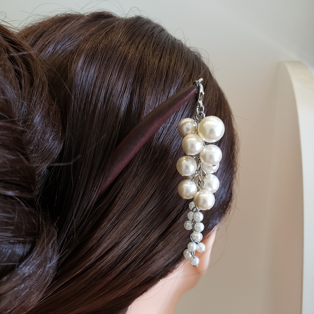 Trâm bạc cài tóc tròn truyền thống chạm hoa S99 | Tiệm Trang sức Hi' De  Maison