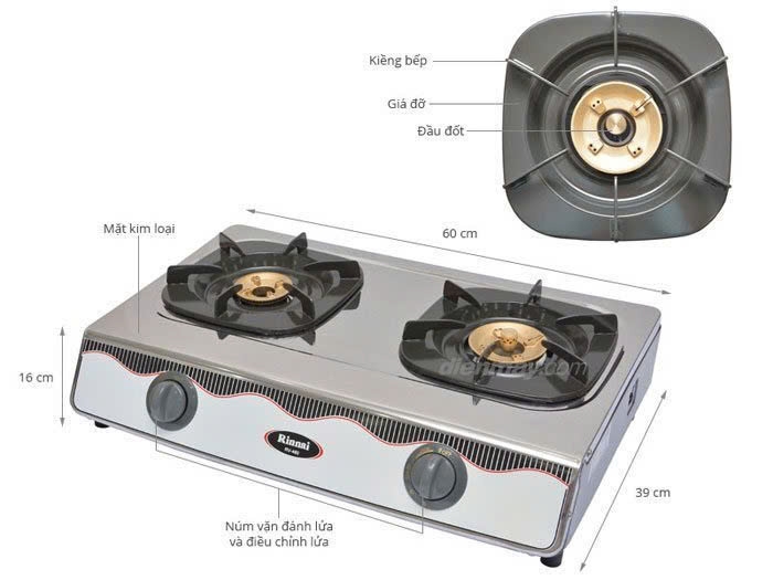Bếp gas đôi dương Rinnai RV-460(S) | Điện Máy T