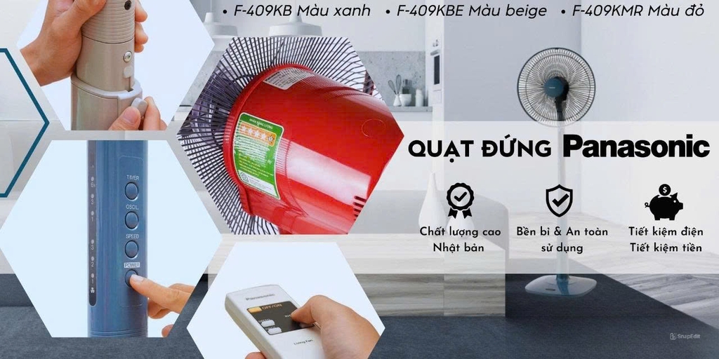 Quạt đứng Panasonic F-409KB | Điện Máy T