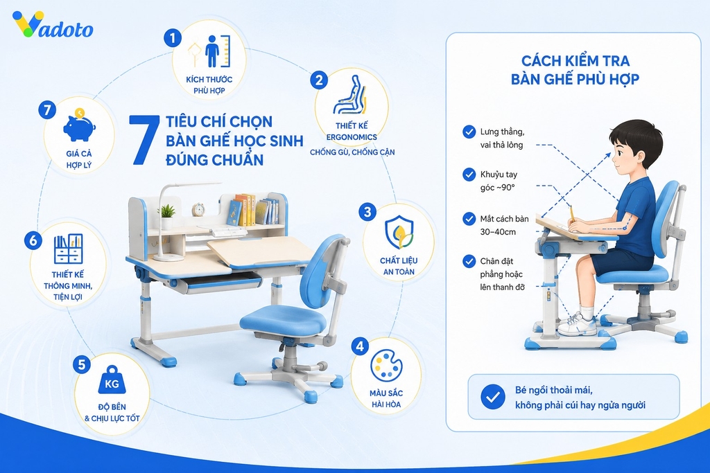 7 tiêu chí chọn bàn ghế đúng chuẩn
