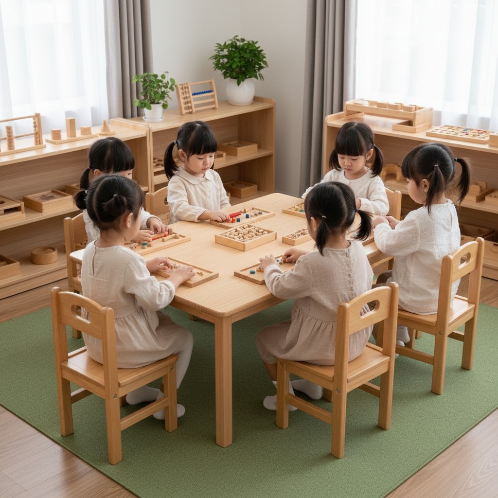Mẫu bàn ghế Montessori
