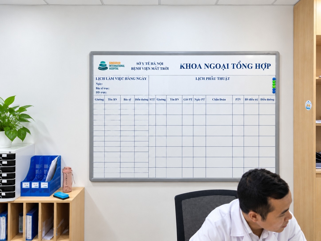 Bảng kế hoạch công việc cho phòng khám