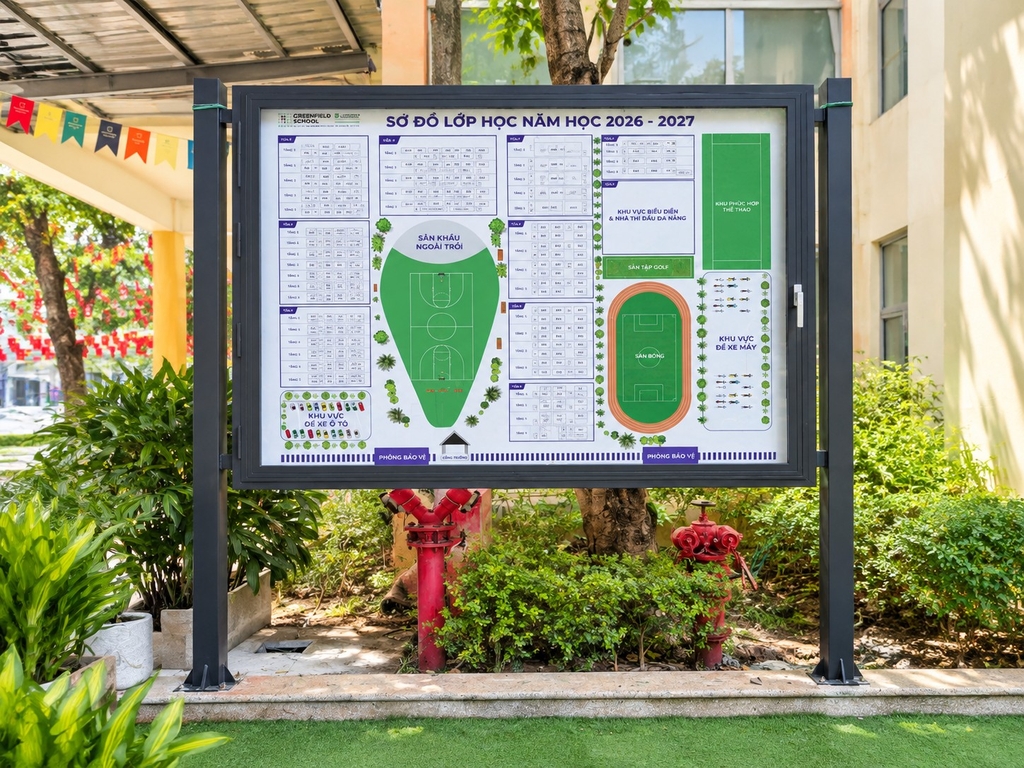 Vadoto hoàn thiện bảng tin sơ đồ lớp học cho quý trường