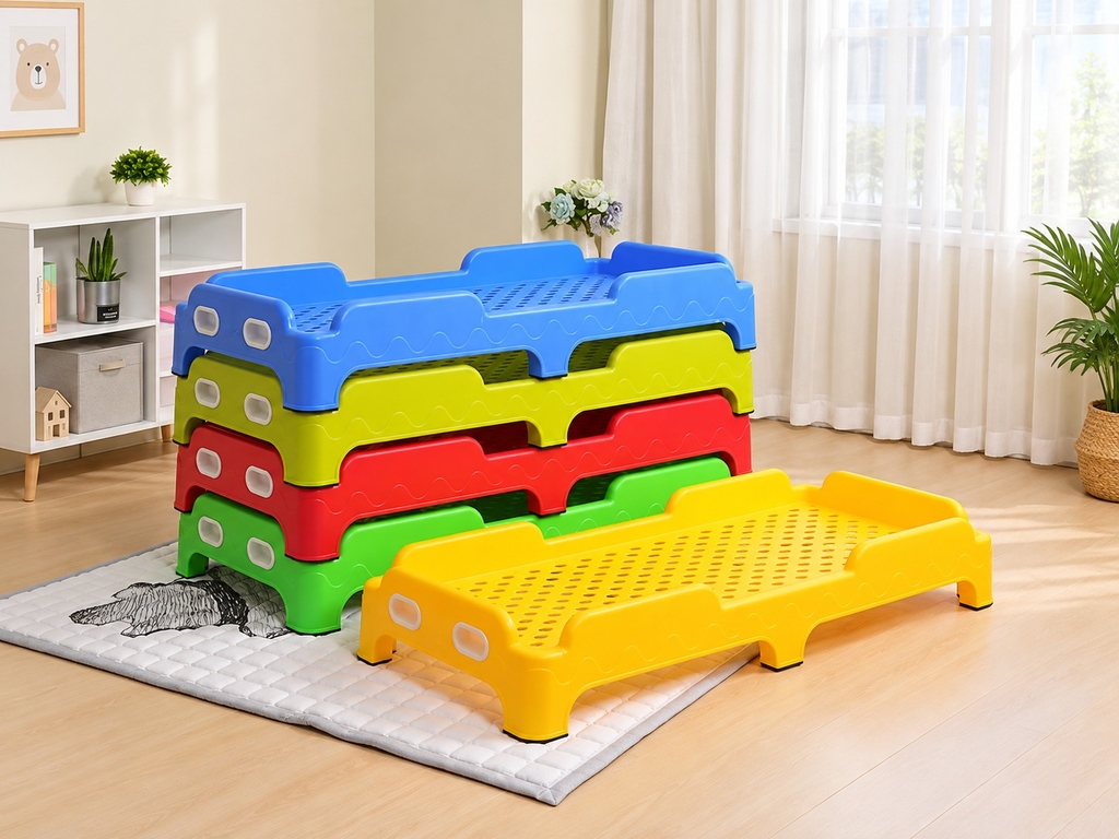 Giường ngủ mầm non xếp chồng