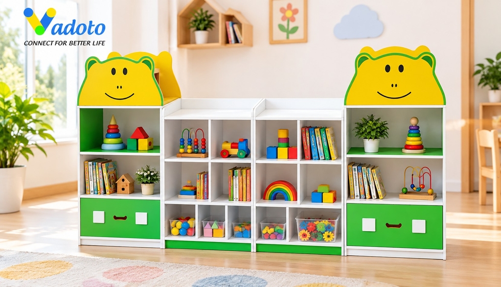 Kệ để đồ chơi mầm non hình thú GK06