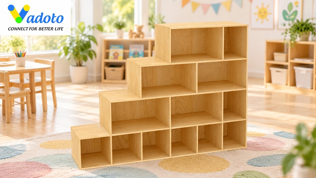 Kệ đựng sách vở, đồ chơi cho bé