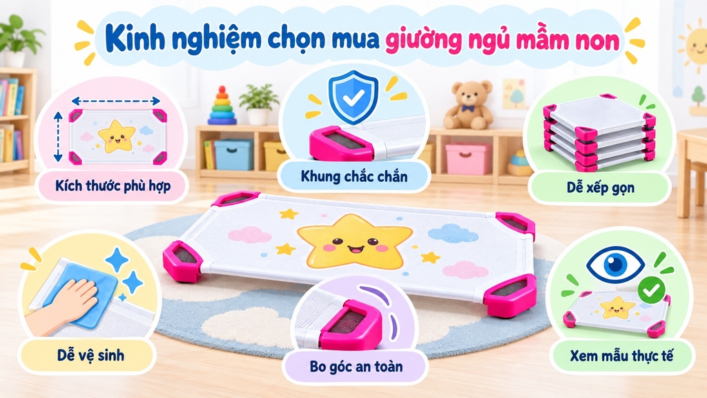 Kinh nghiệm chọn mua giường ngủ mầm non