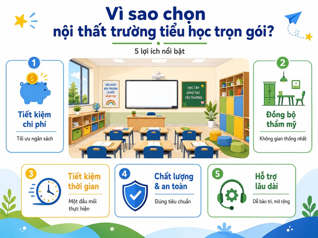 Giải pháp nội thất trường học trọn gói